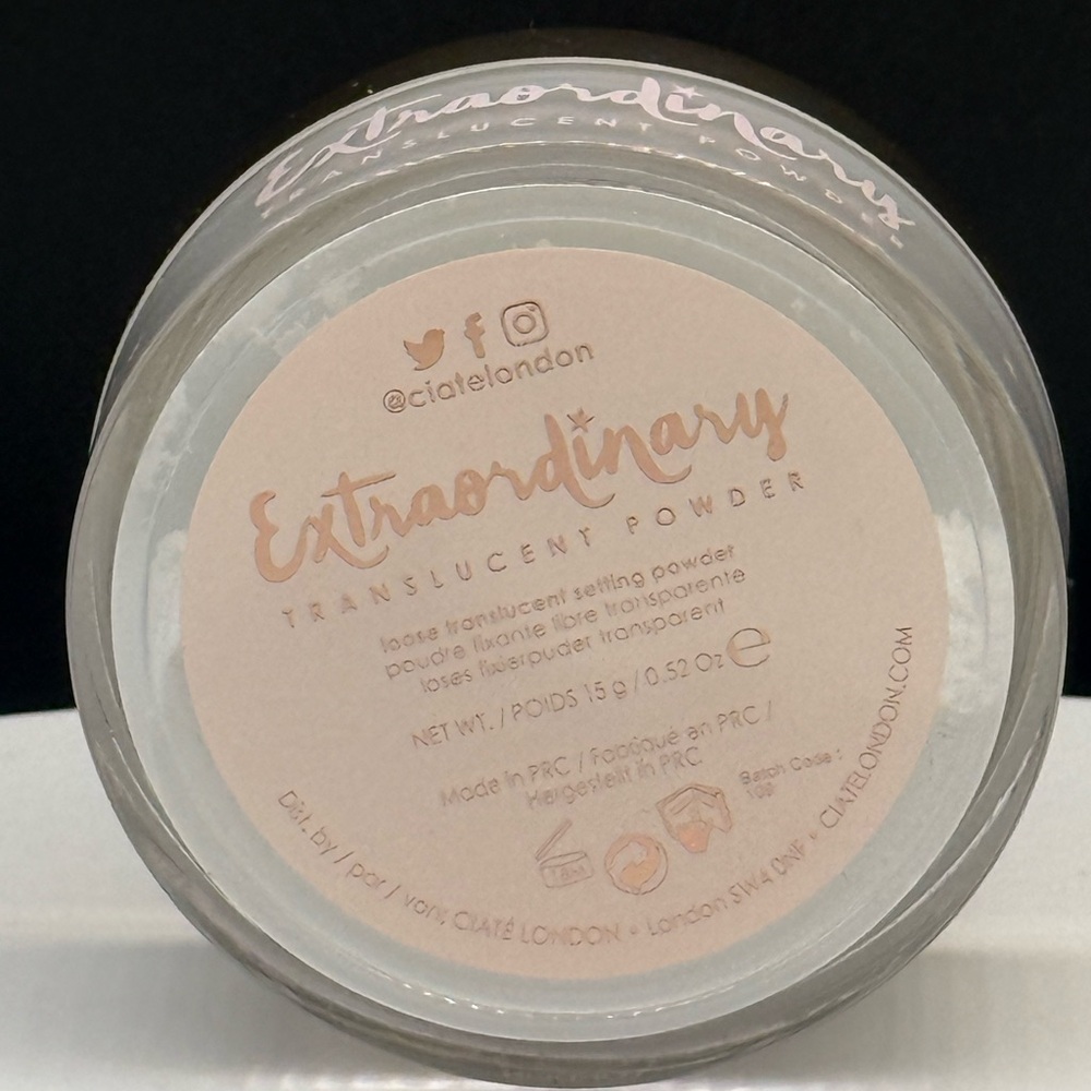 🎀 CIATÉ London Extraordinary Translucent Powder Loose Setting Powder 15g - Picture 7 of 8